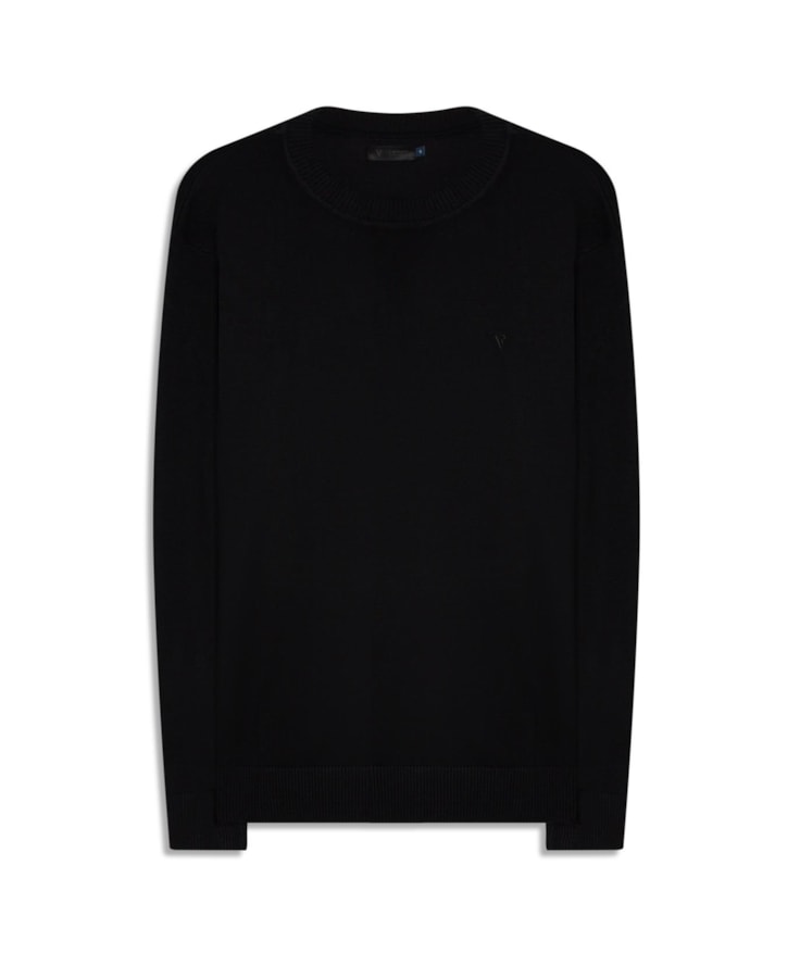 Tricot Gola Redonda Preto