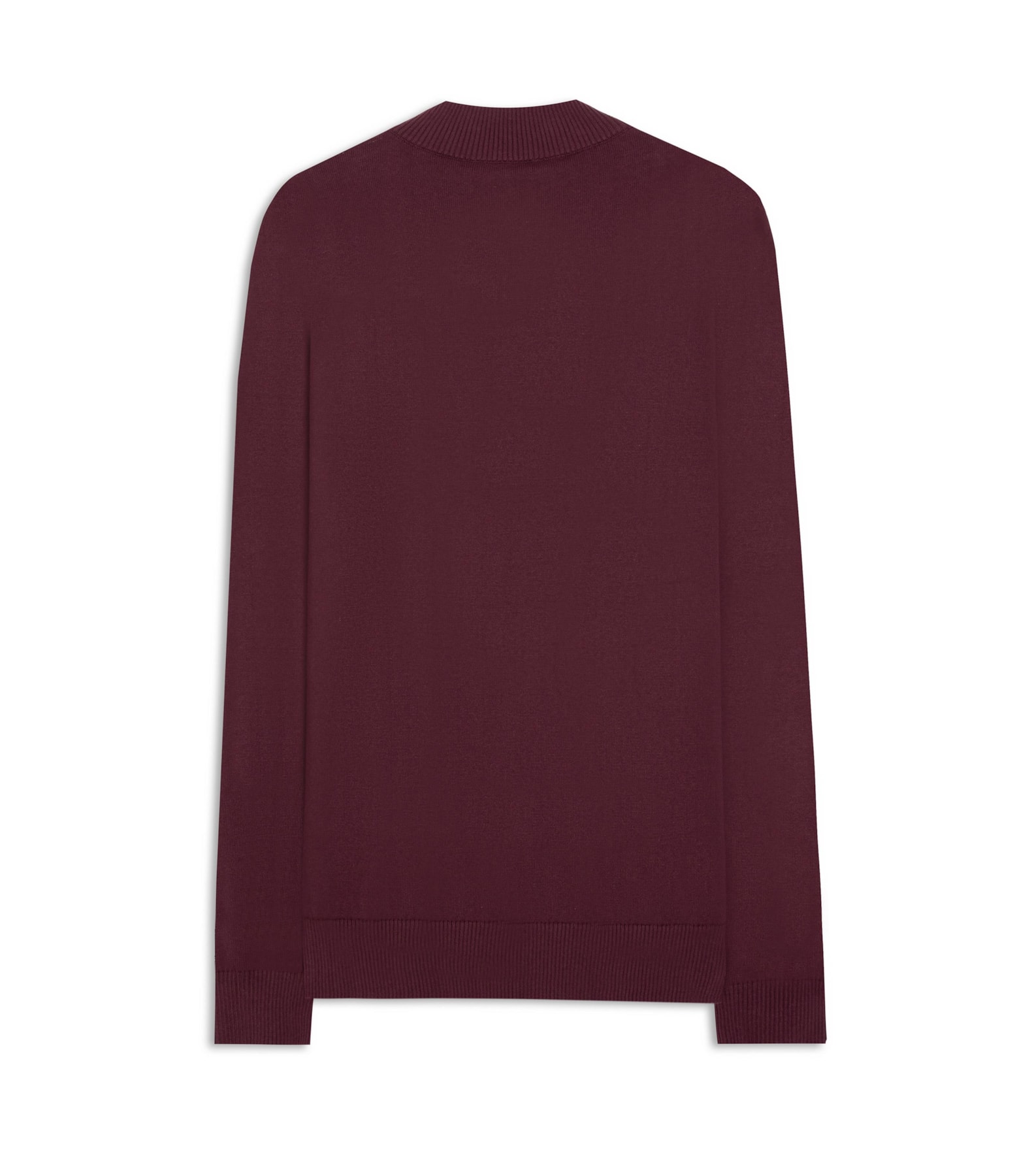 Tricot Meio Ziper Basico Bordeaux