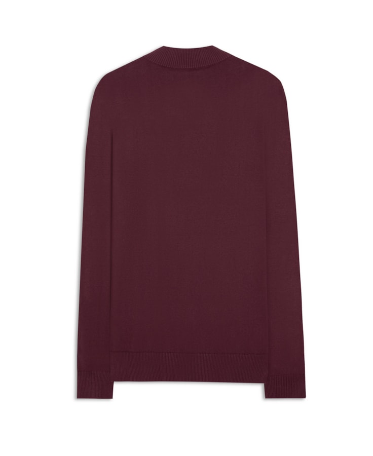 Tricot Meio Ziper Basico Bordeaux