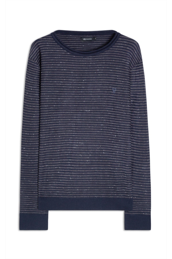 Tricot Melange Listras Dark Navy