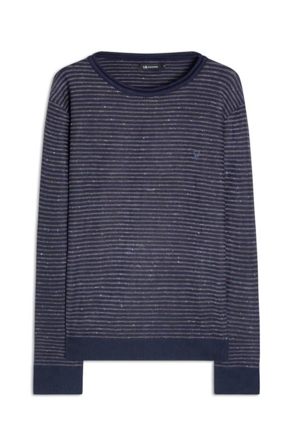 Tricot Melange Listras Dark Navy
