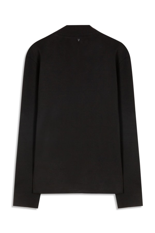 Tricot Ml Gola Alta Ziper Preto