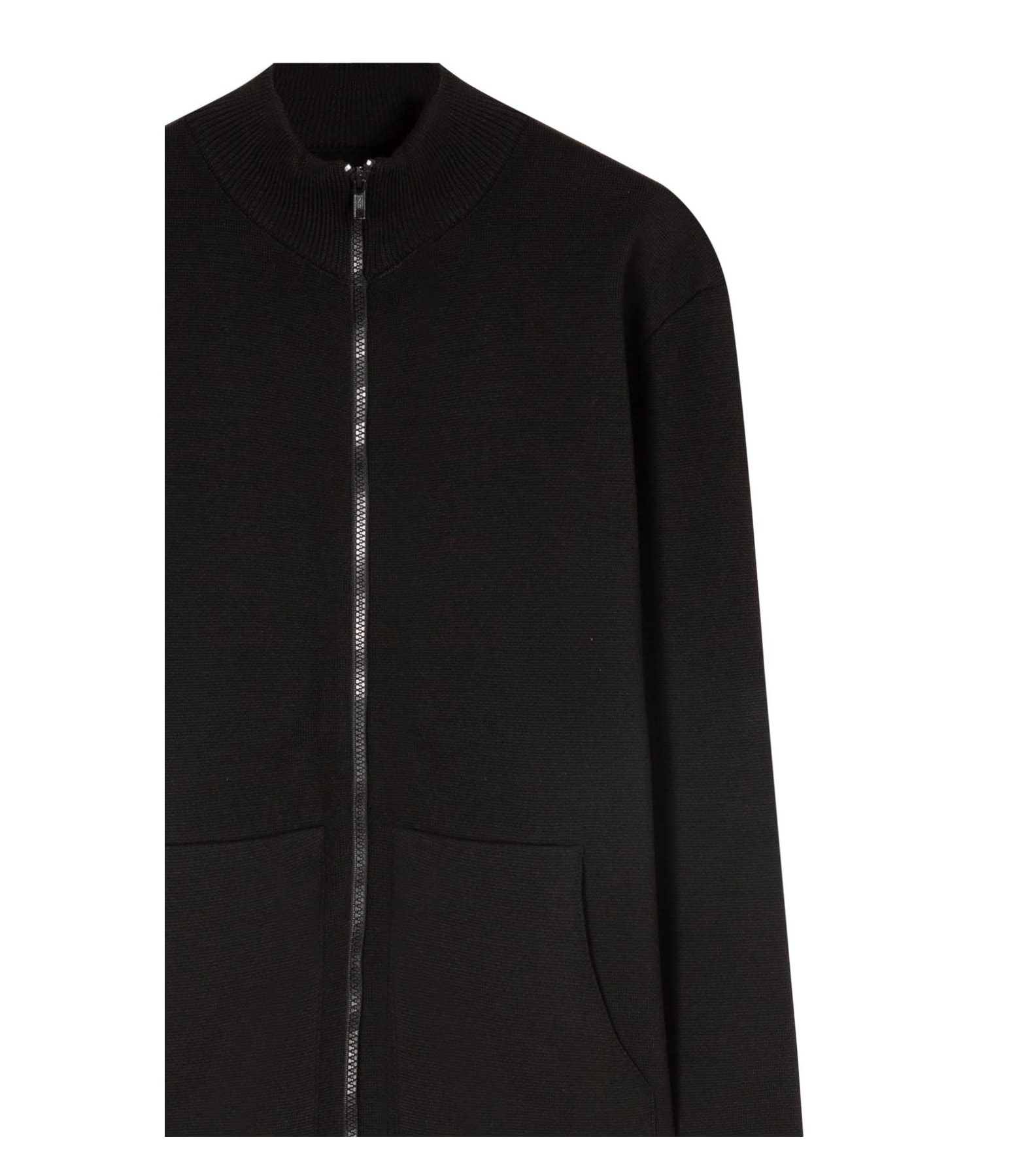 Tricot Ml Gola Alta Ziper Preto