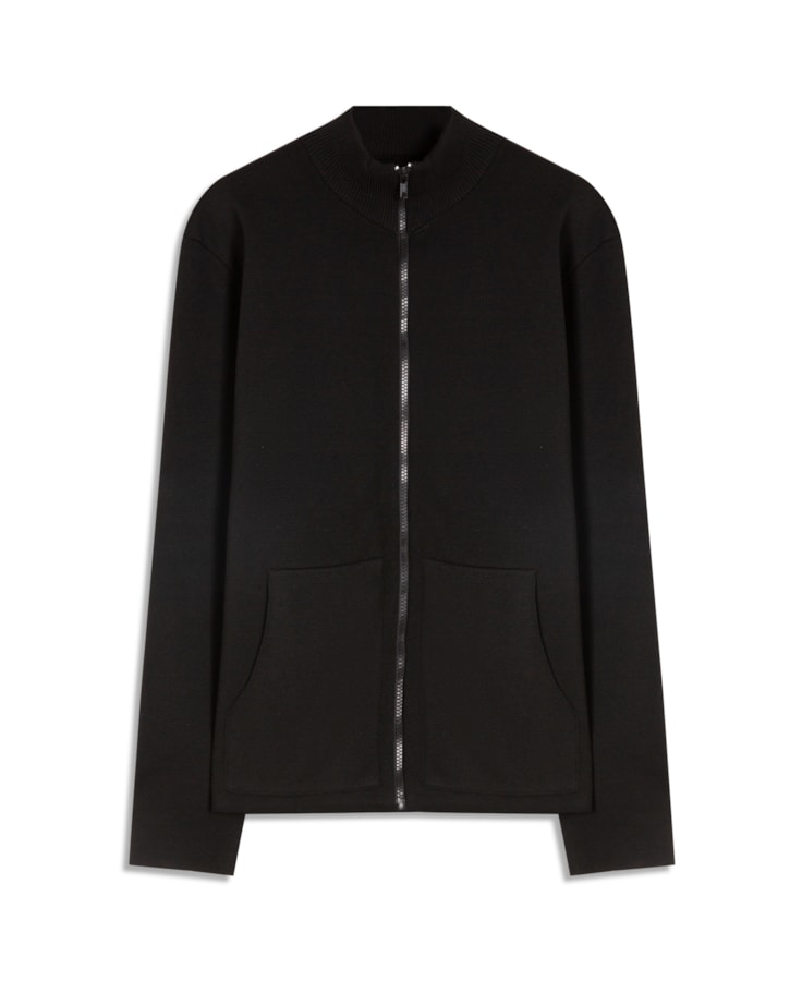 Tricot Ml Gola Alta Ziper Preto