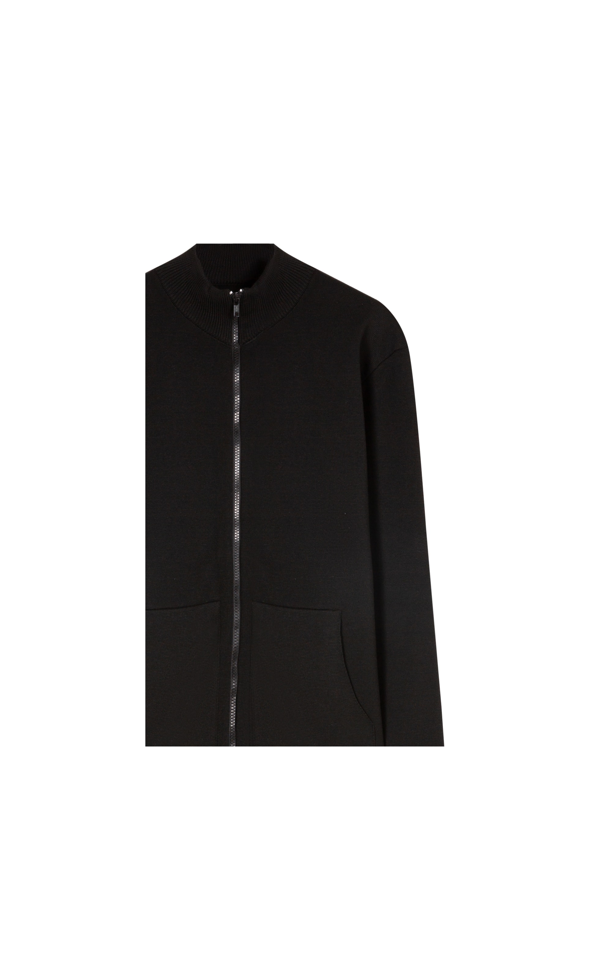 Tricot Ml Gola Alta Ziper Preto
