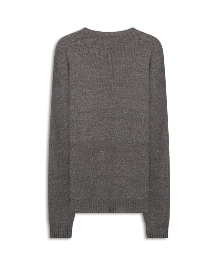 Tricot Rib Heavy Cinza Mescla
