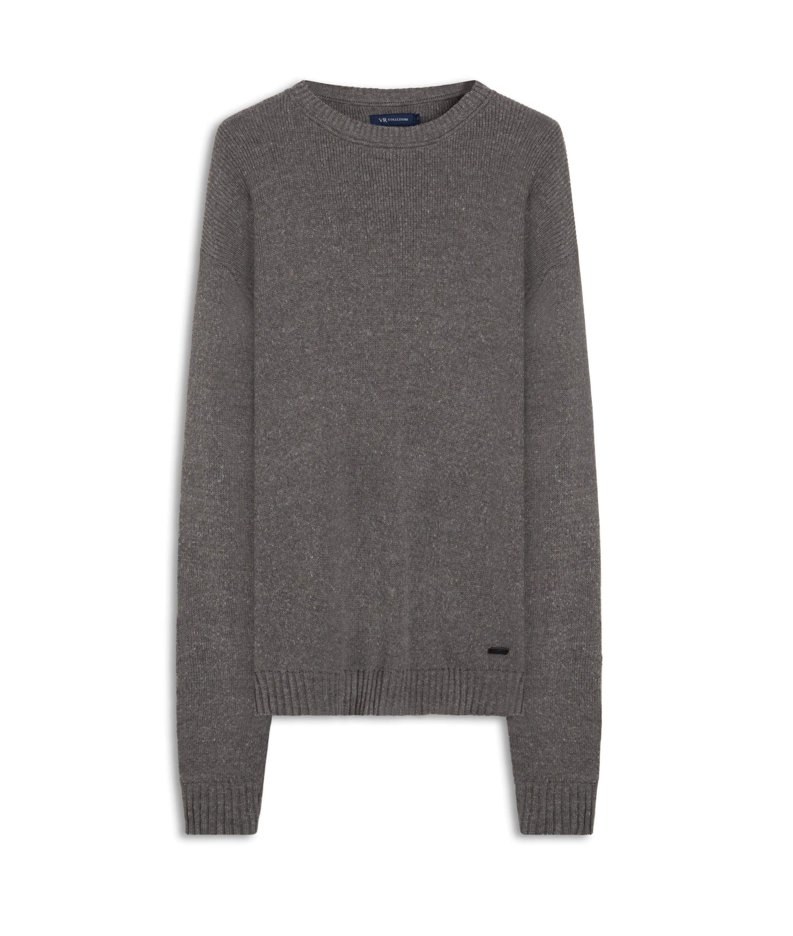 Tricot Rib Heavy Sweater Cinza Mescla