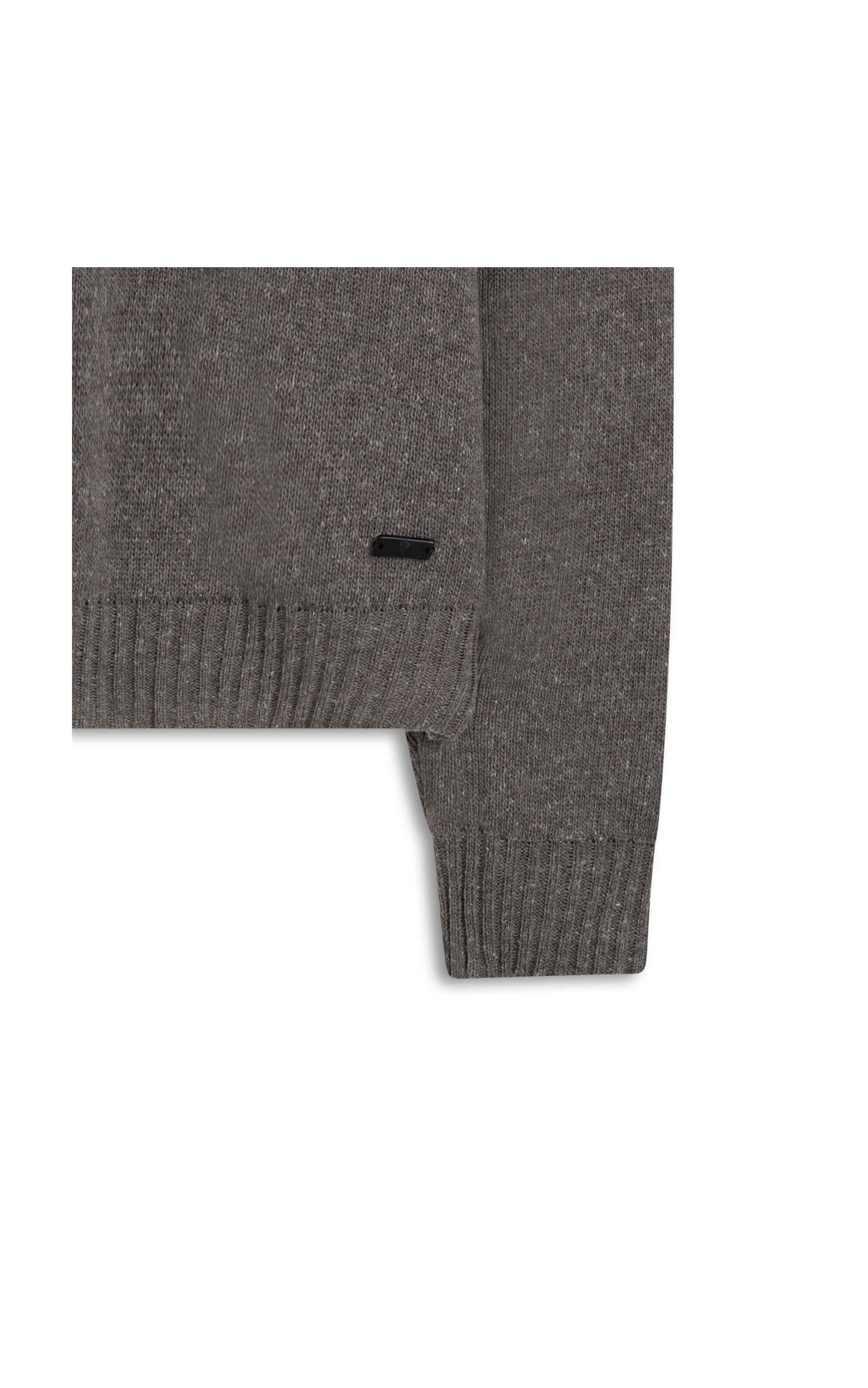 Tricot Rib Heavy Sweater Cinza Mescla