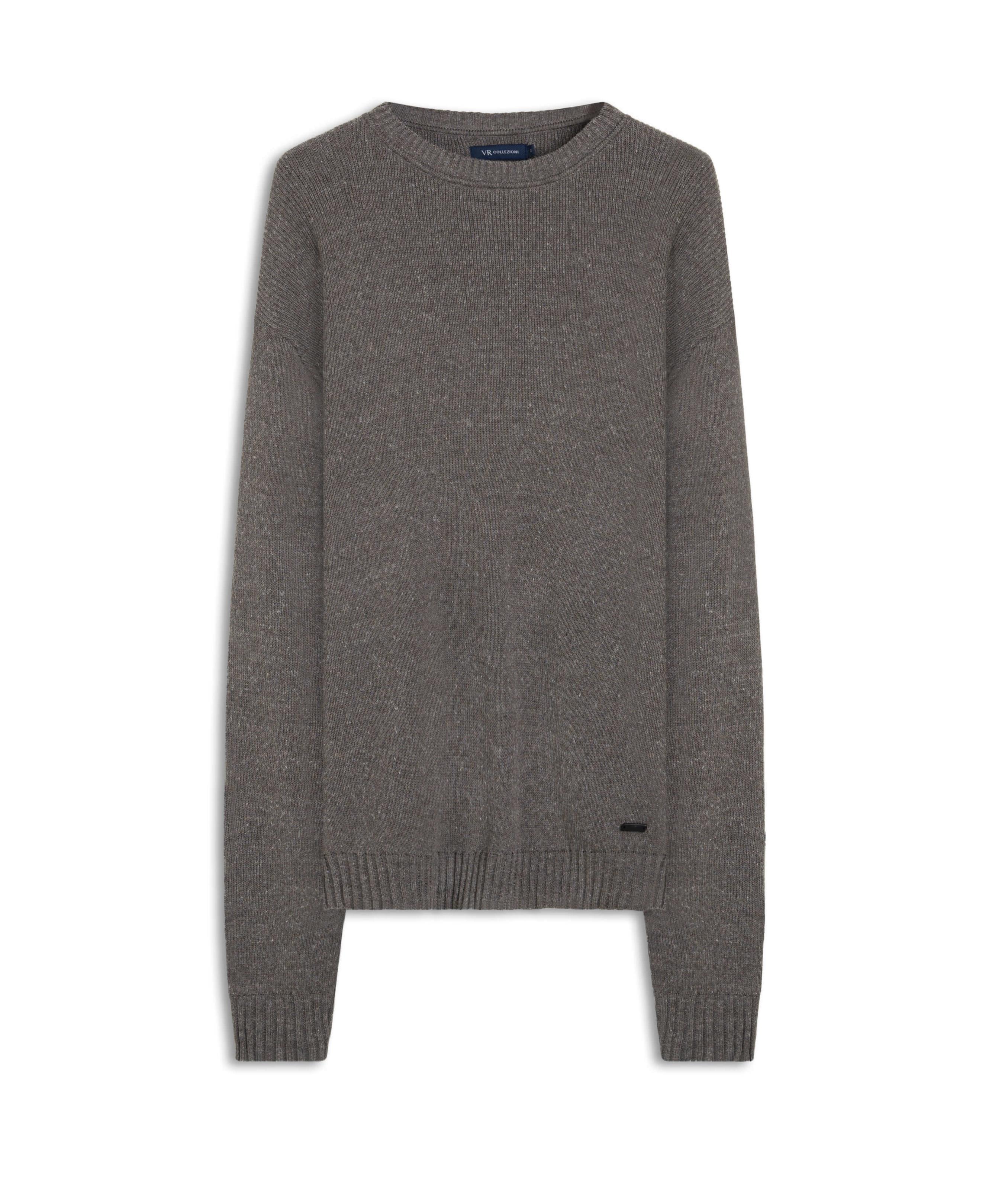 Tricot Rib Heavy Sweater Cinza Mescla