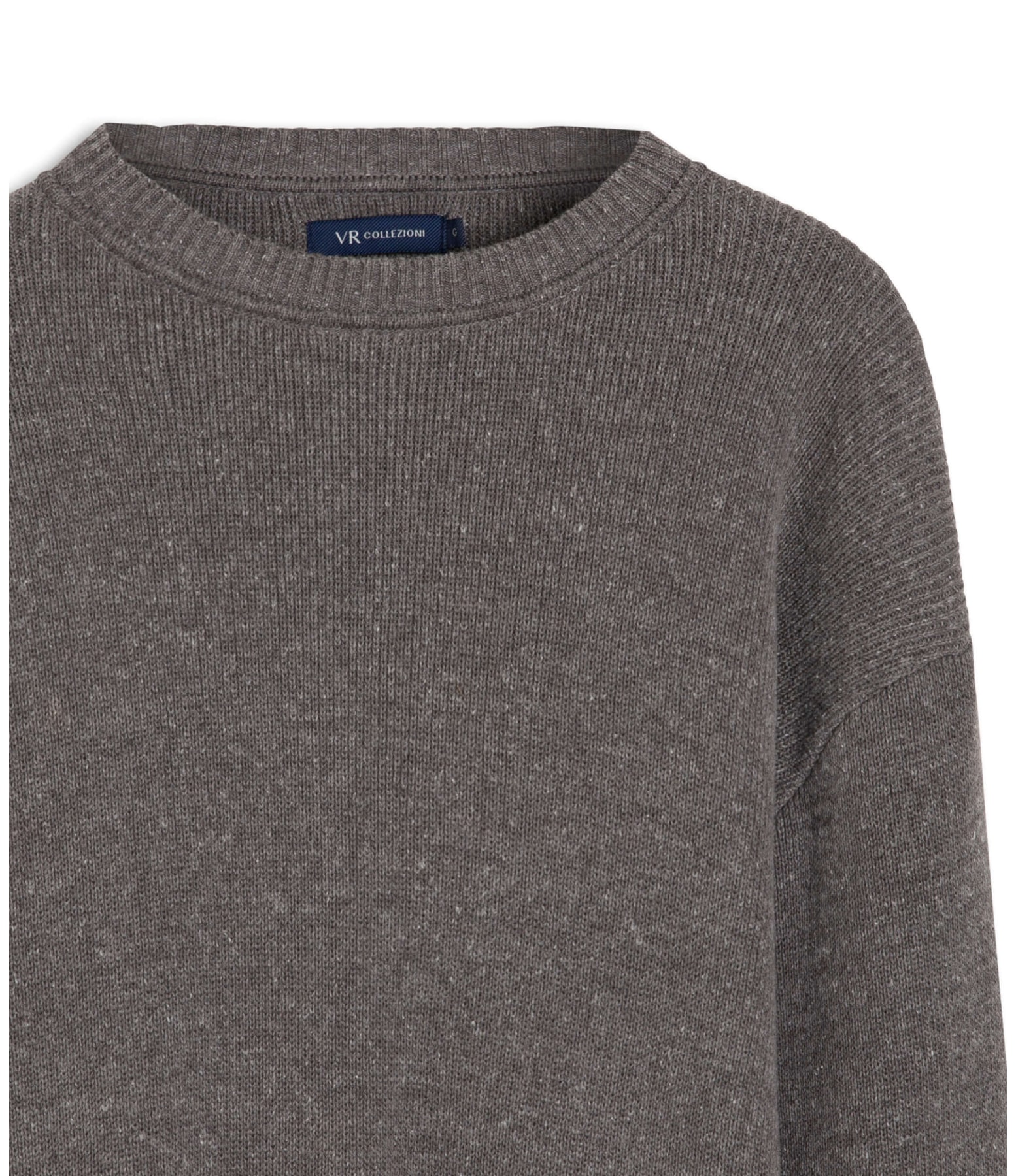 Tricot Rib Heavy Sweater Cinza Mescla