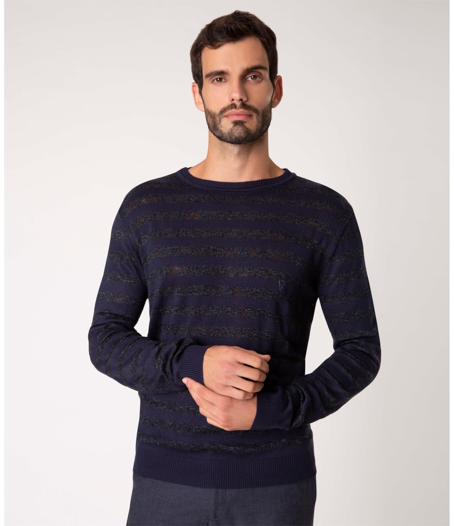 Tricot Stripe Dark Navy