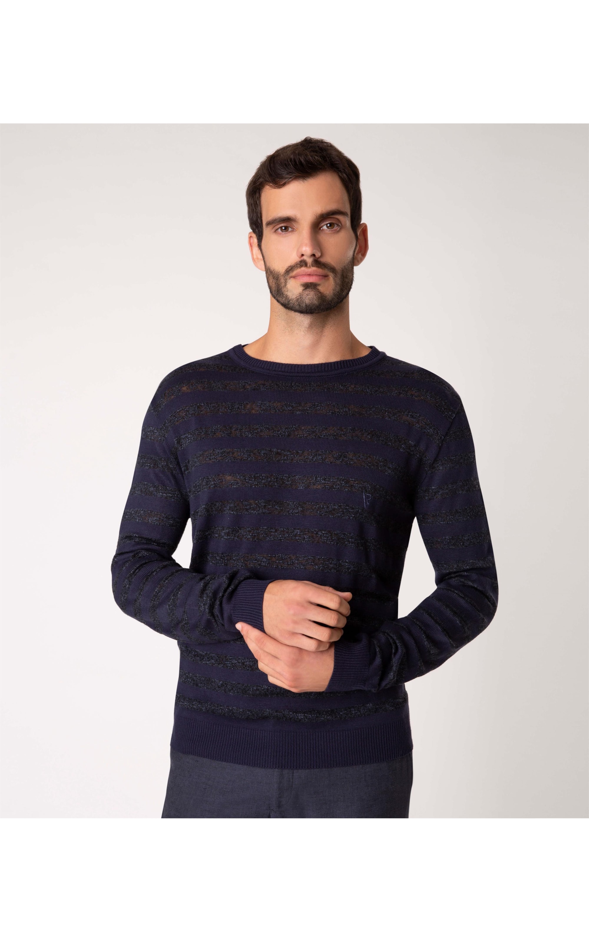 Tricot Stripe Dark Navy