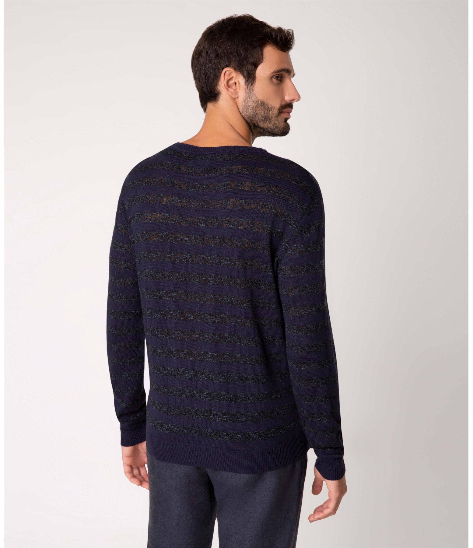 Tricot Stripe Dark Navy