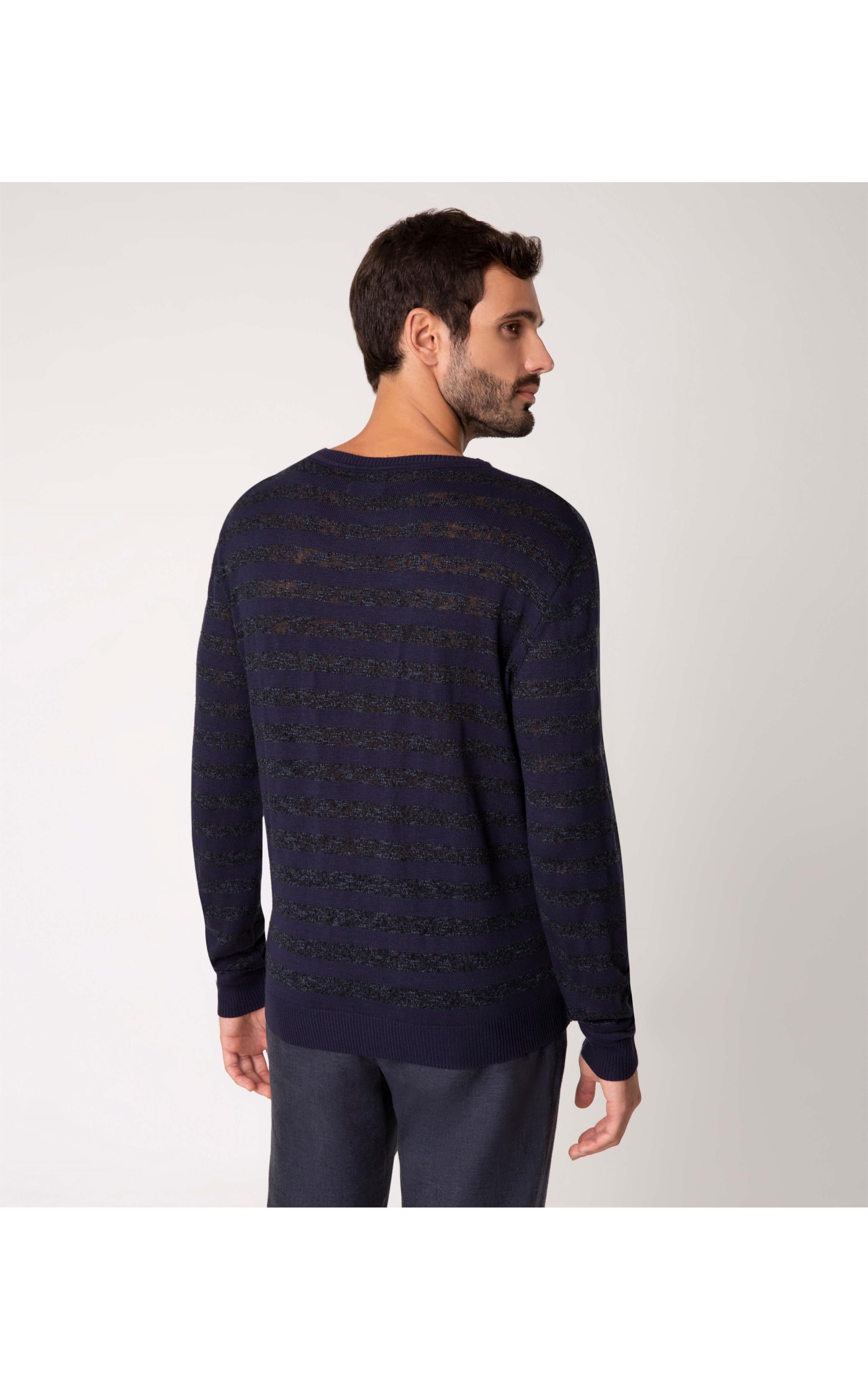 Tricot Stripe Dark Navy