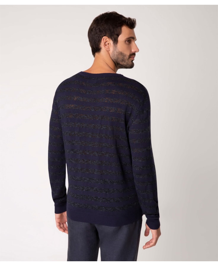 Tricot Stripe Dark Navy