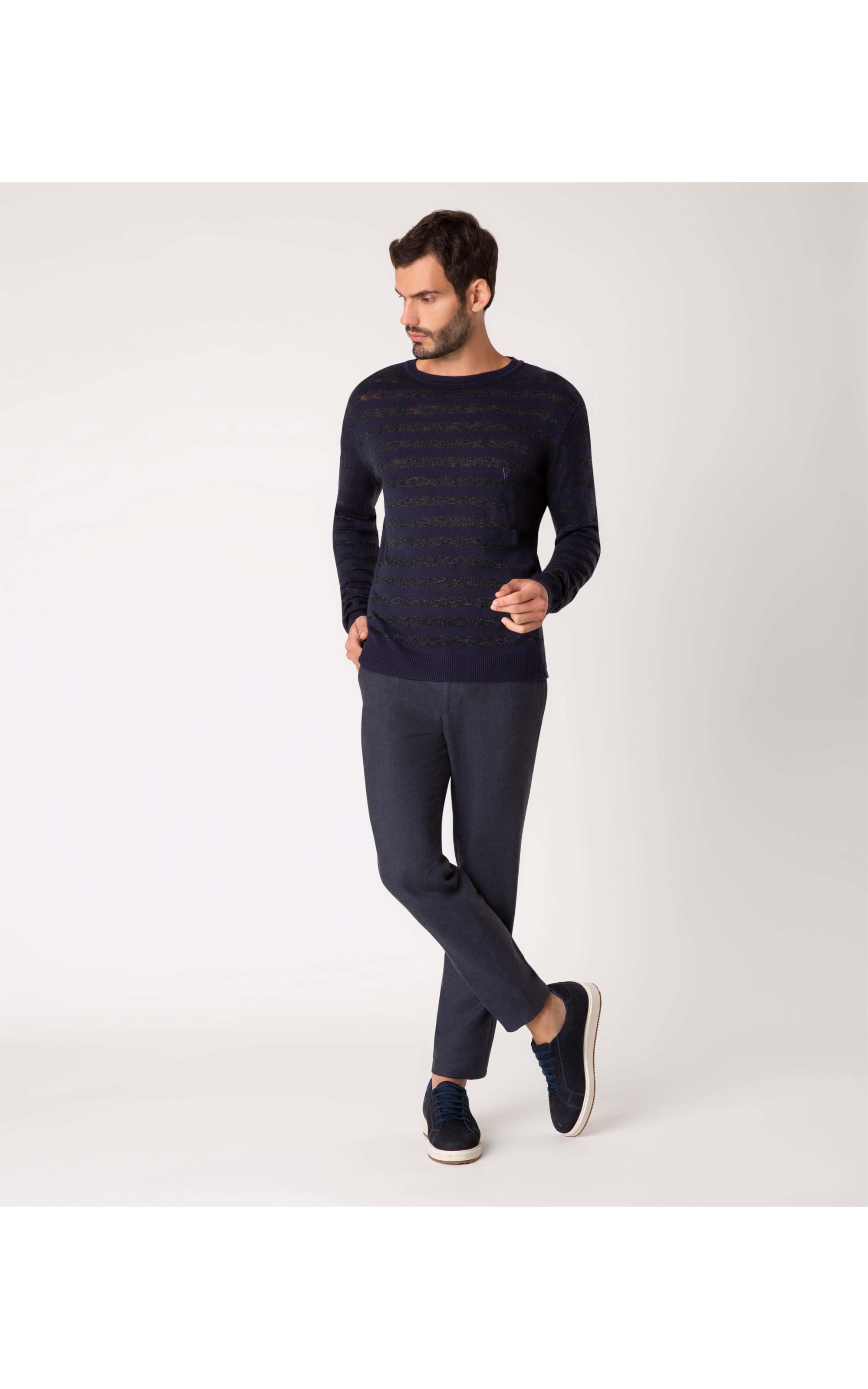 Tricot Stripe Dark Navy