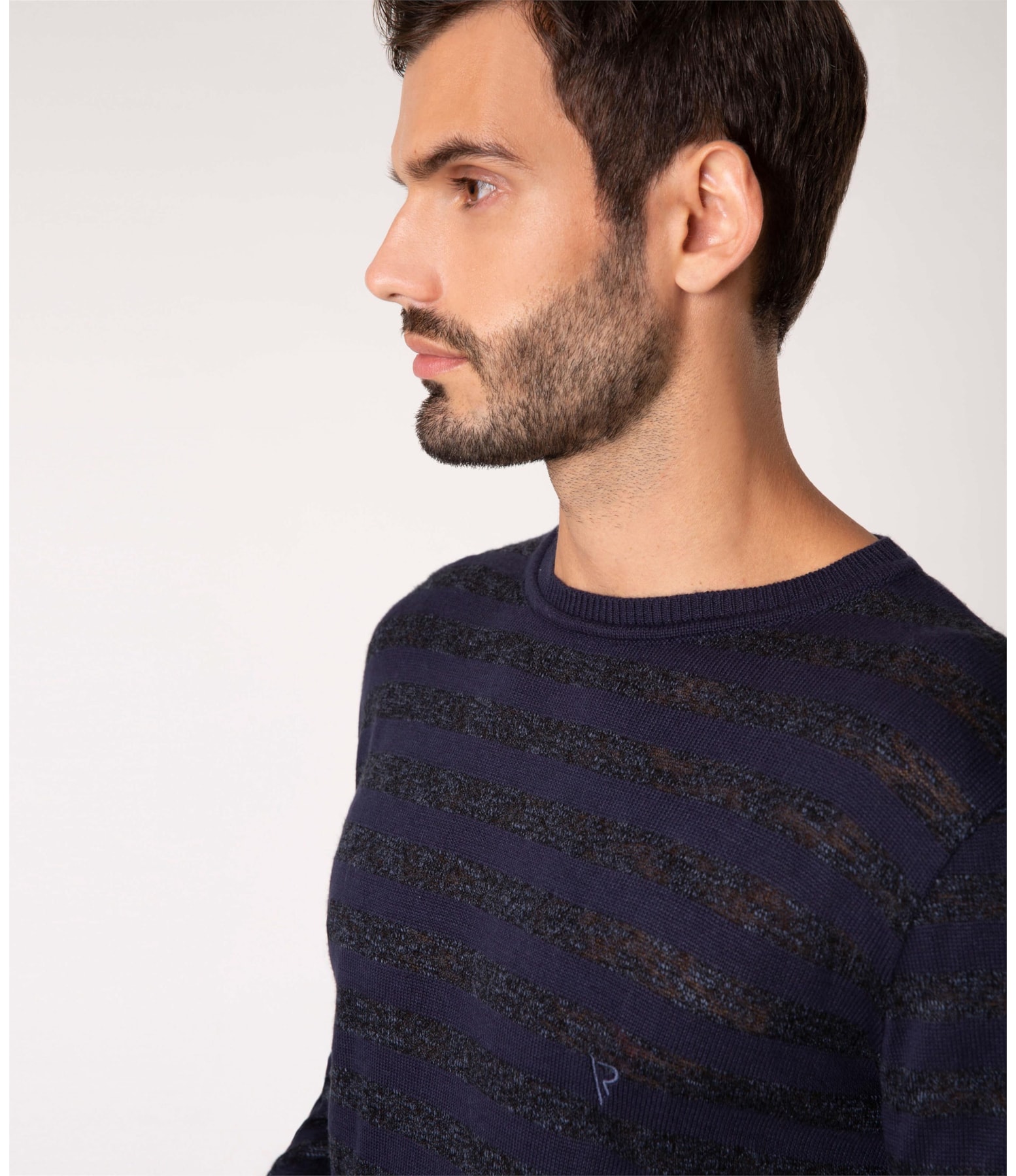 Tricot Stripe Dark Navy