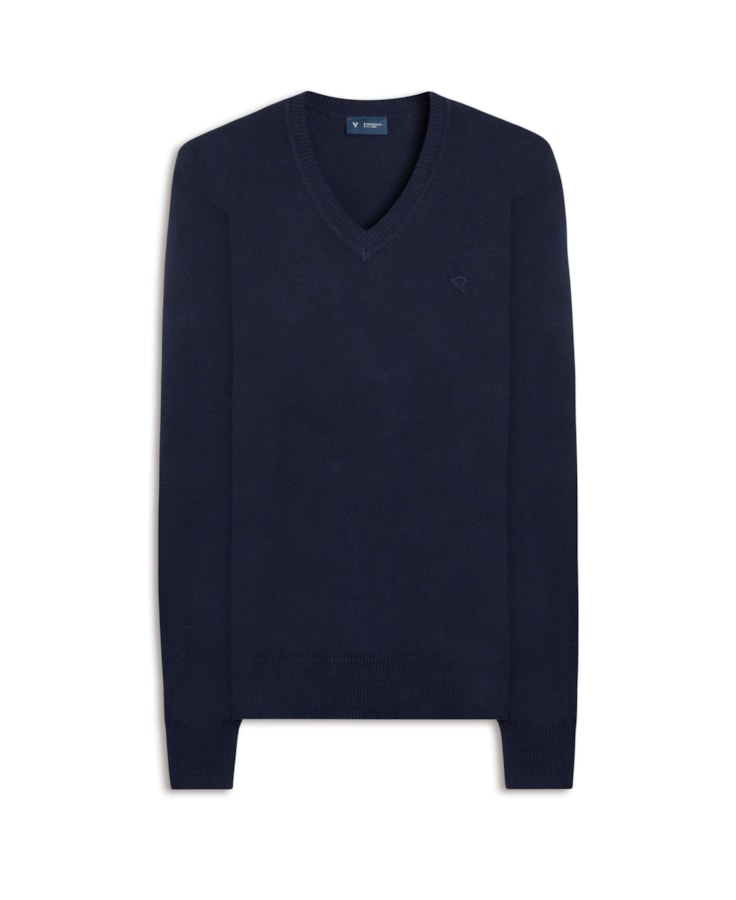 Tricot v Neck Dark Navy