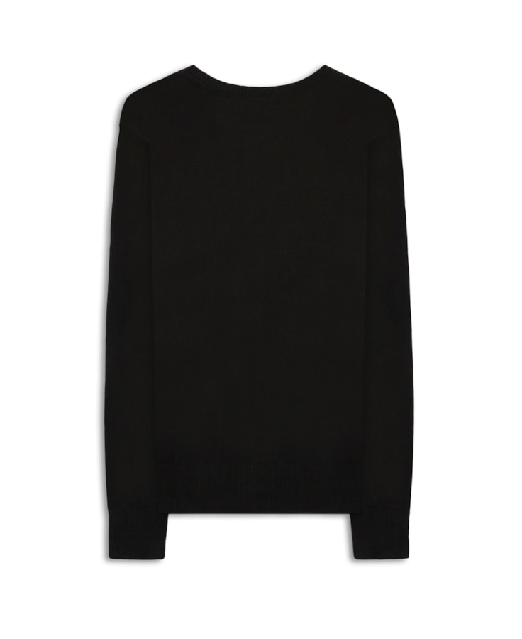 Tricot v Neck Preto