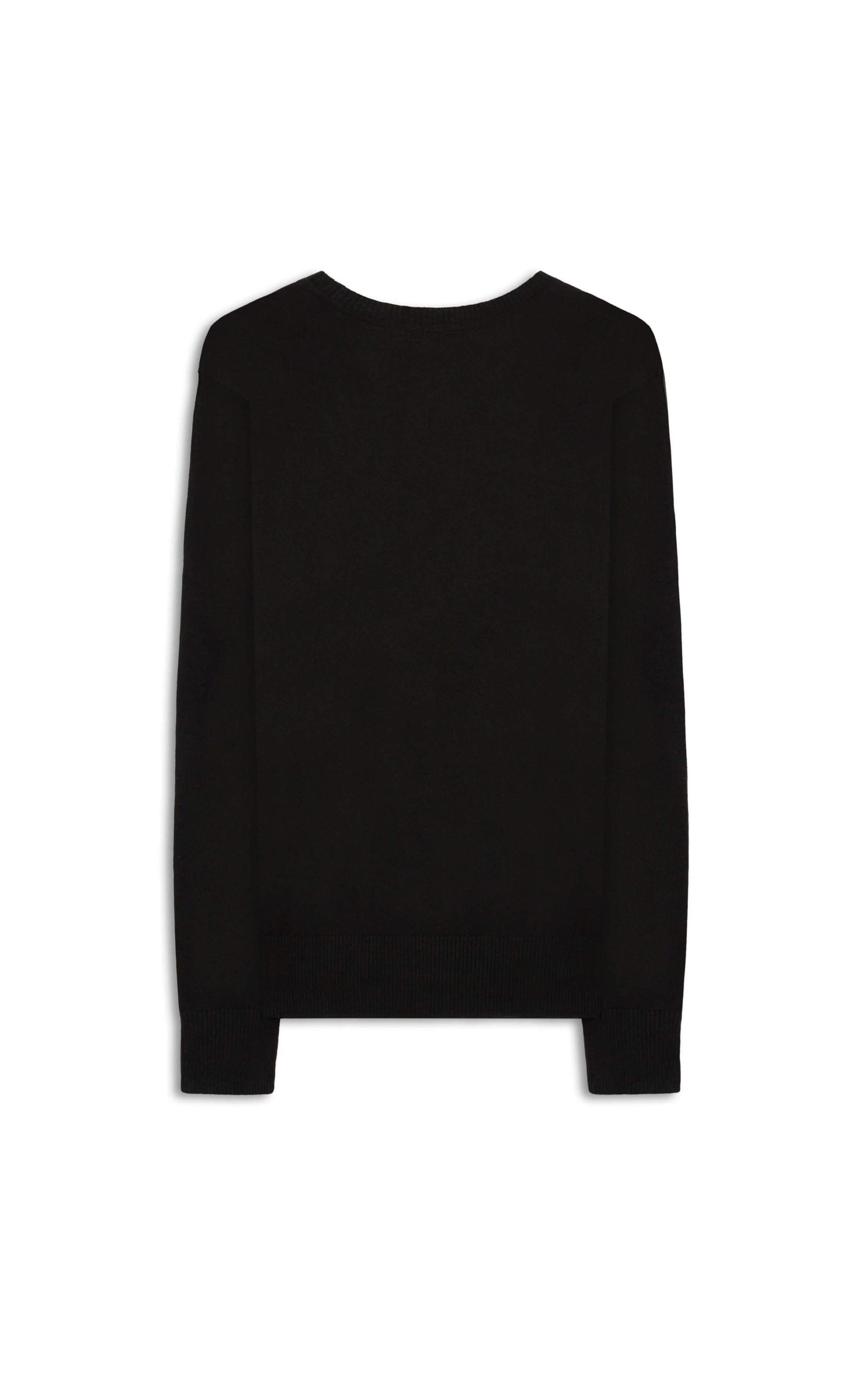 Tricot v Neck Preto