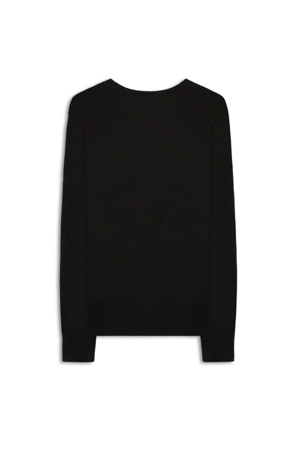 Tricot v Neck Preto
