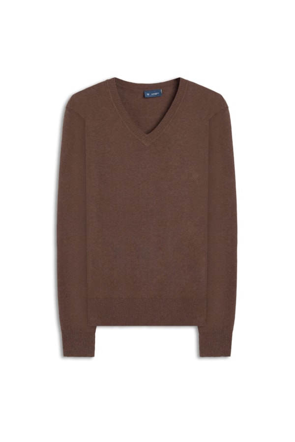 Tricot v Neck Tabaco