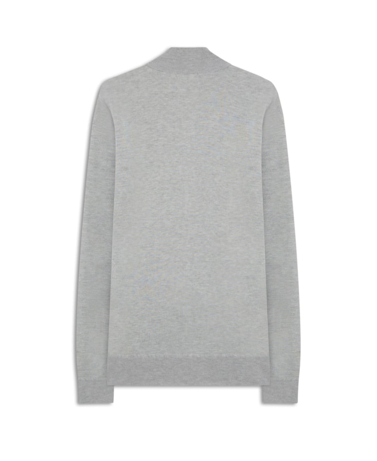 Tricot Ziper Cinza Claro