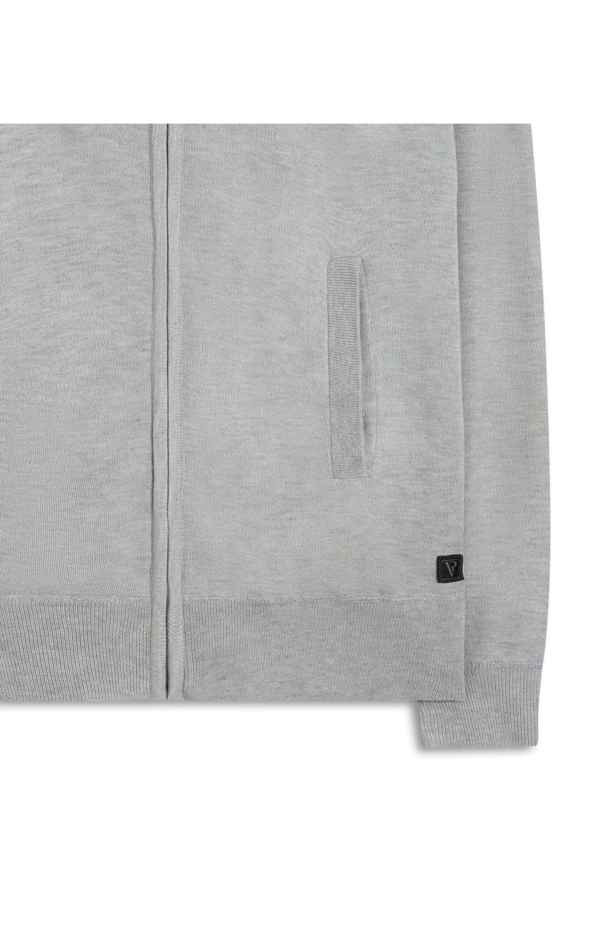 Tricot Ziper Cinza Claro