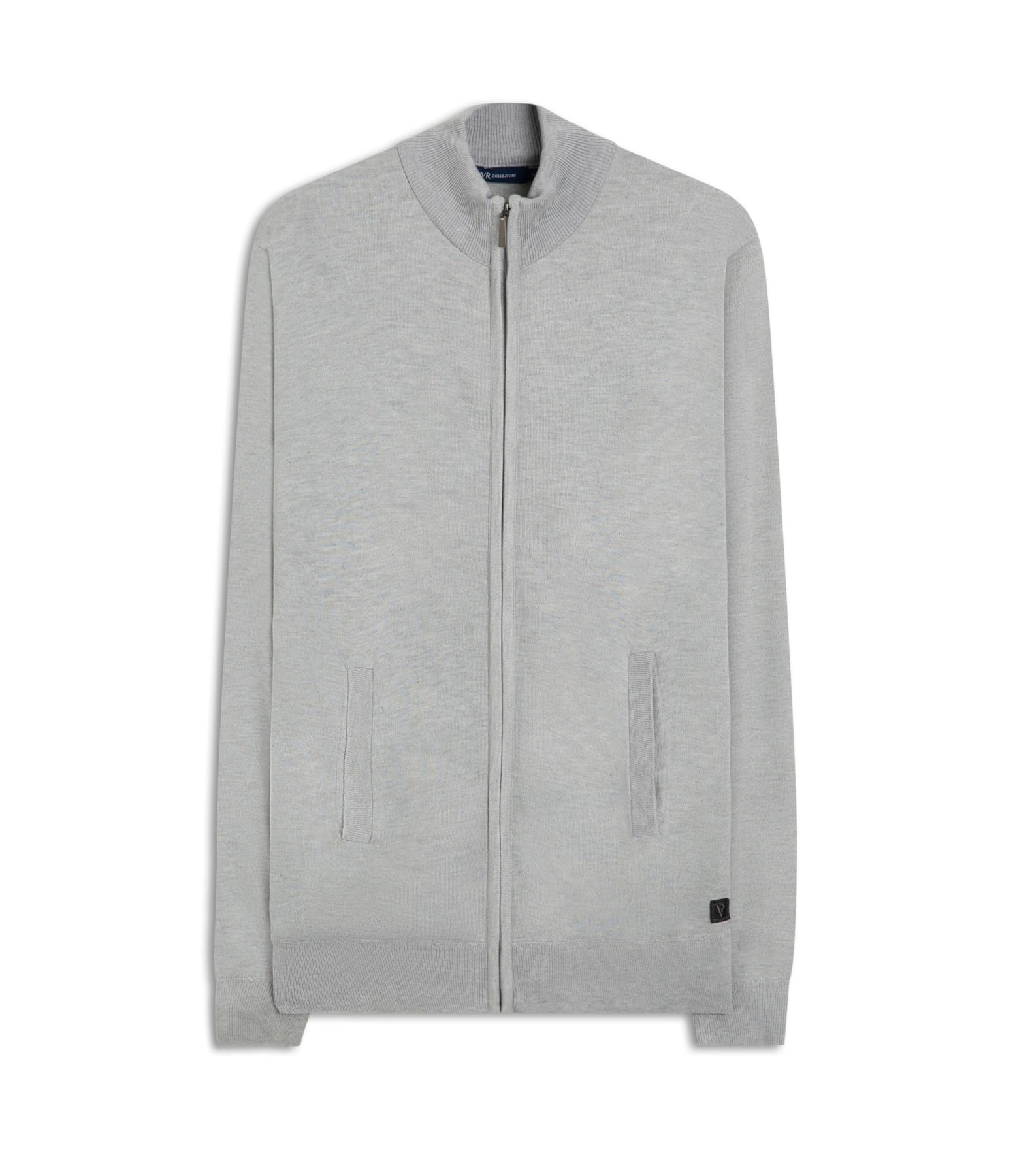 Tricot Ziper Cinza Claro