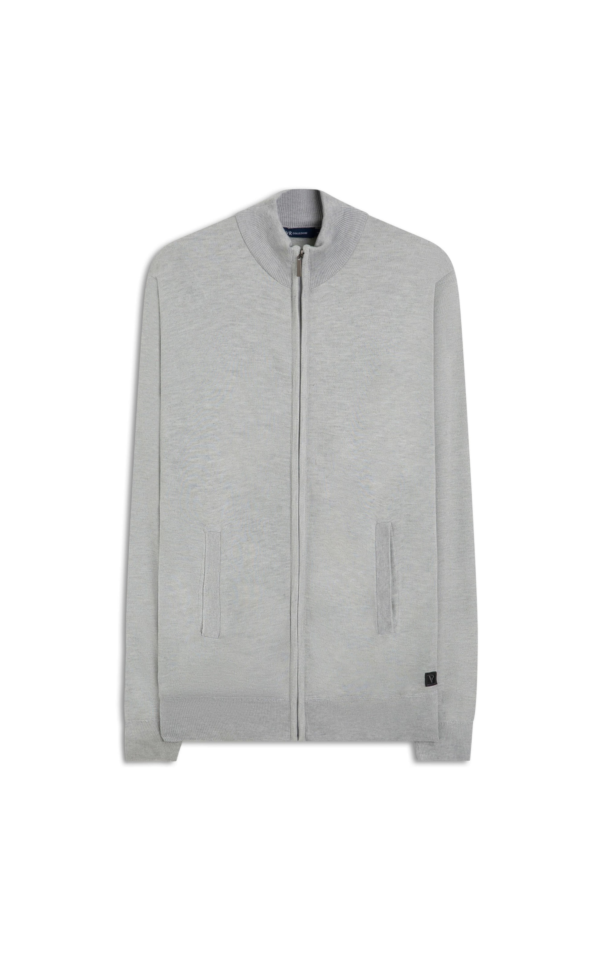 Tricot Ziper Cinza Claro