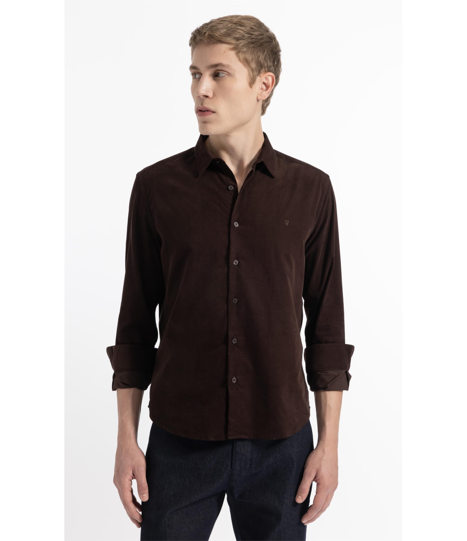Velvet Ribbed Classic Xangai Ml Dark Brown
