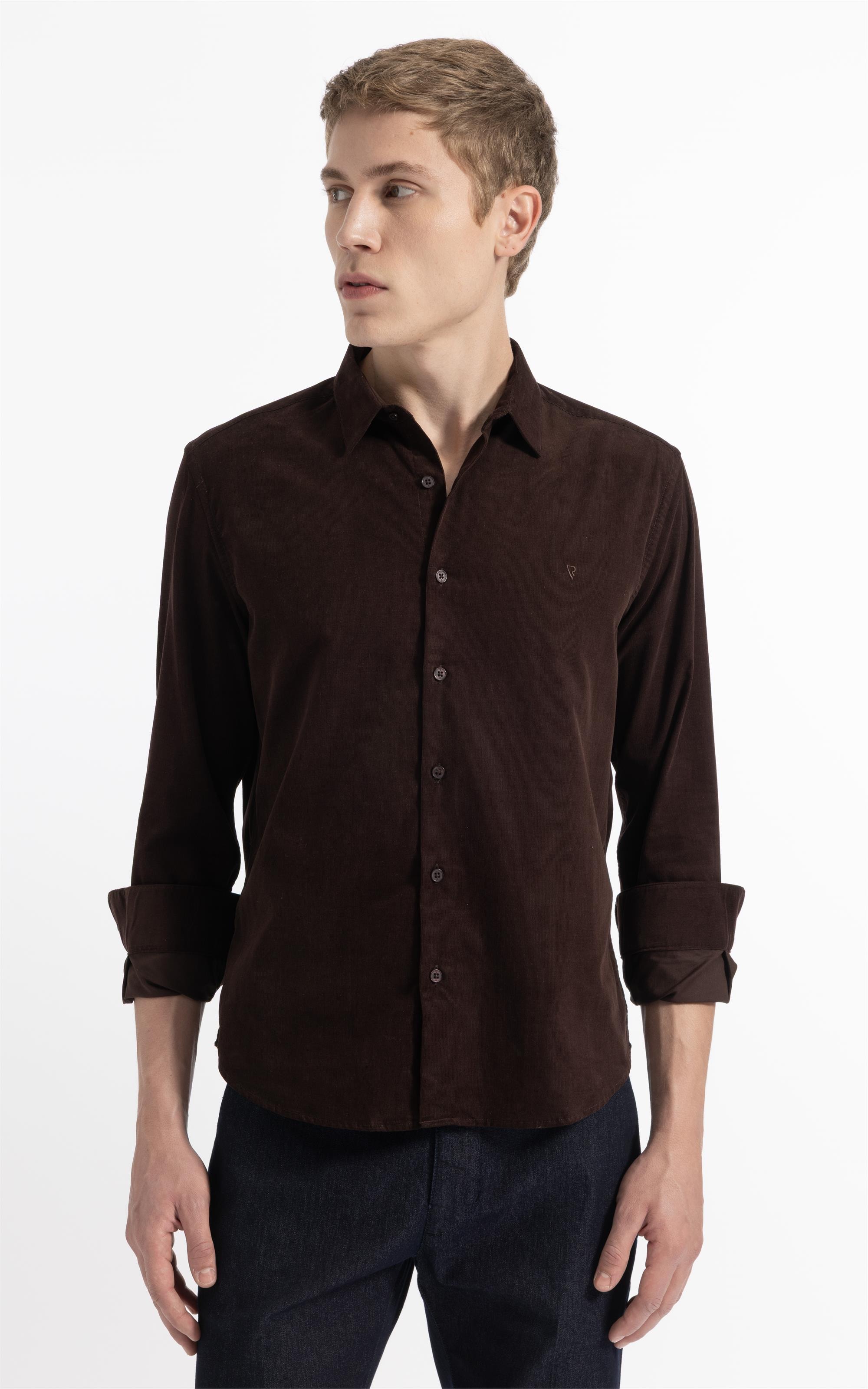 Velvet Ribbed Classic Xangai Ml Dark Brown