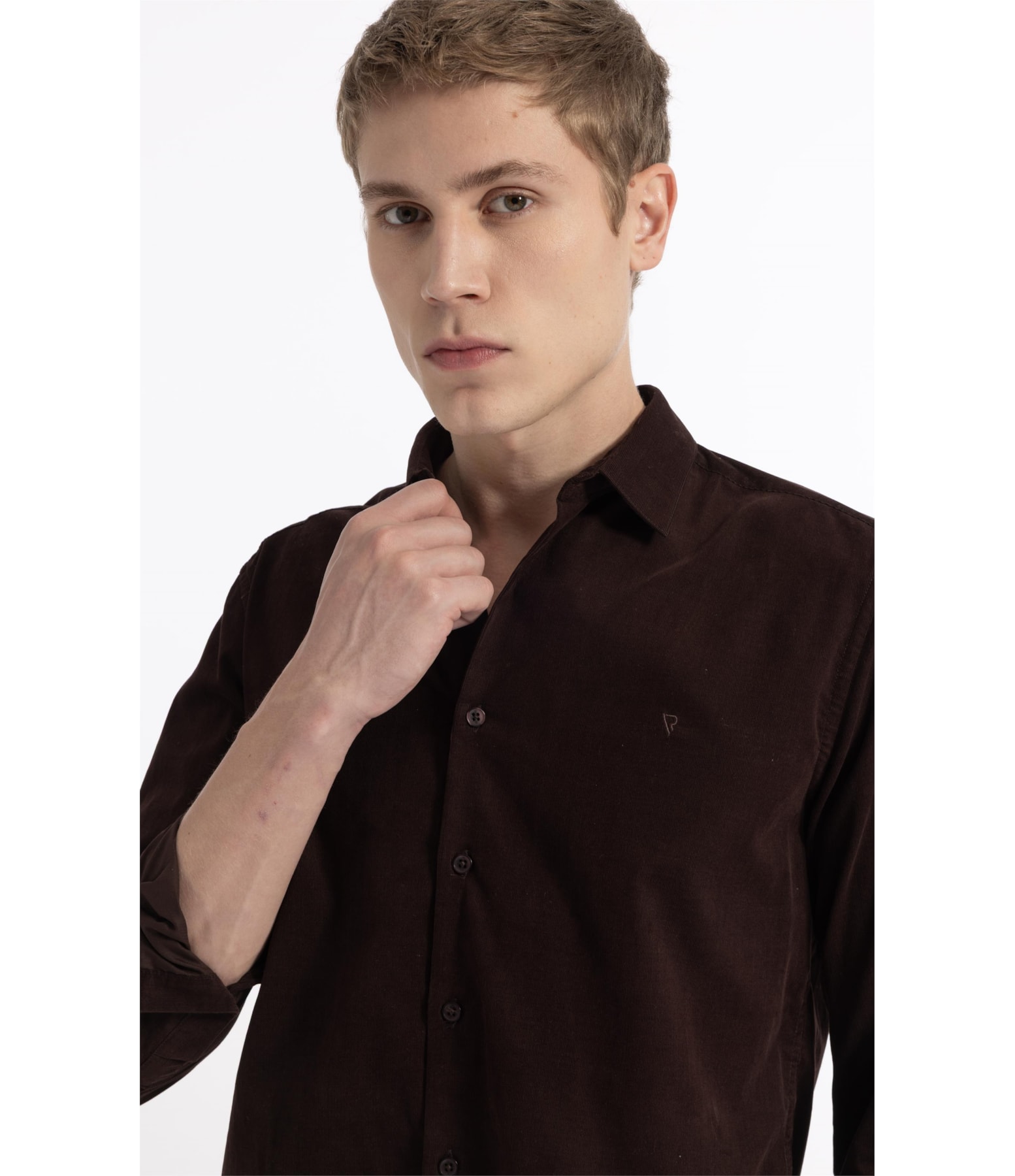 Velvet Ribbed Classic Xangai Ml Dark Brown