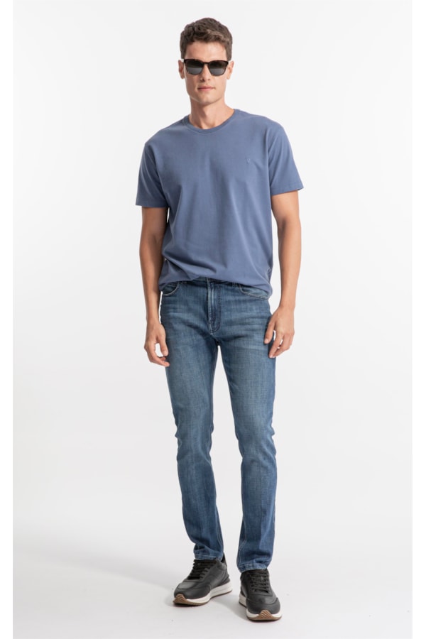 Visco Indigo Elastic (Skinny)  5 Pockets Médio C/Used                            
